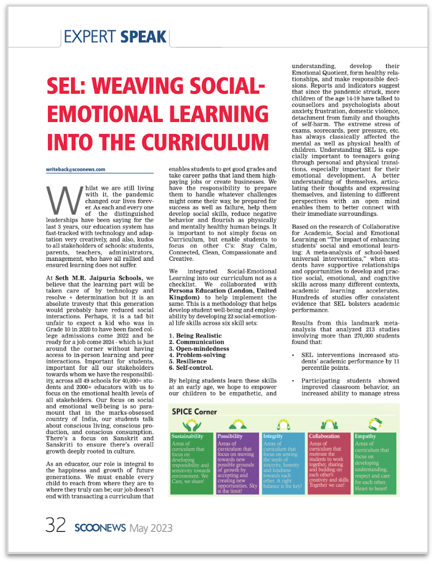 ScooNews - Weaving SEL into the curriculum